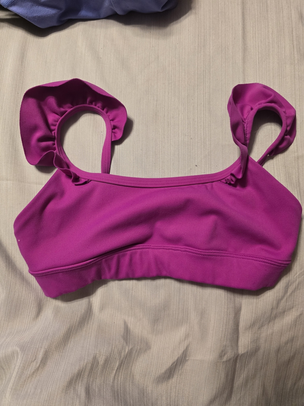 JO & JAX CHILD MEDIUM Magenta Ruffle-Strap Sports Bra  $10